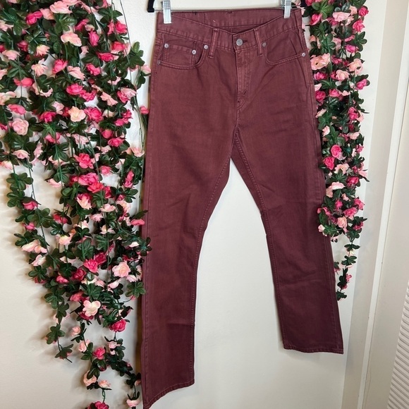 Levi’s Maroon 514 Straight Leg Jeans Men’s Casual NWT 29x32 0296 Red - Picture 2 of 11